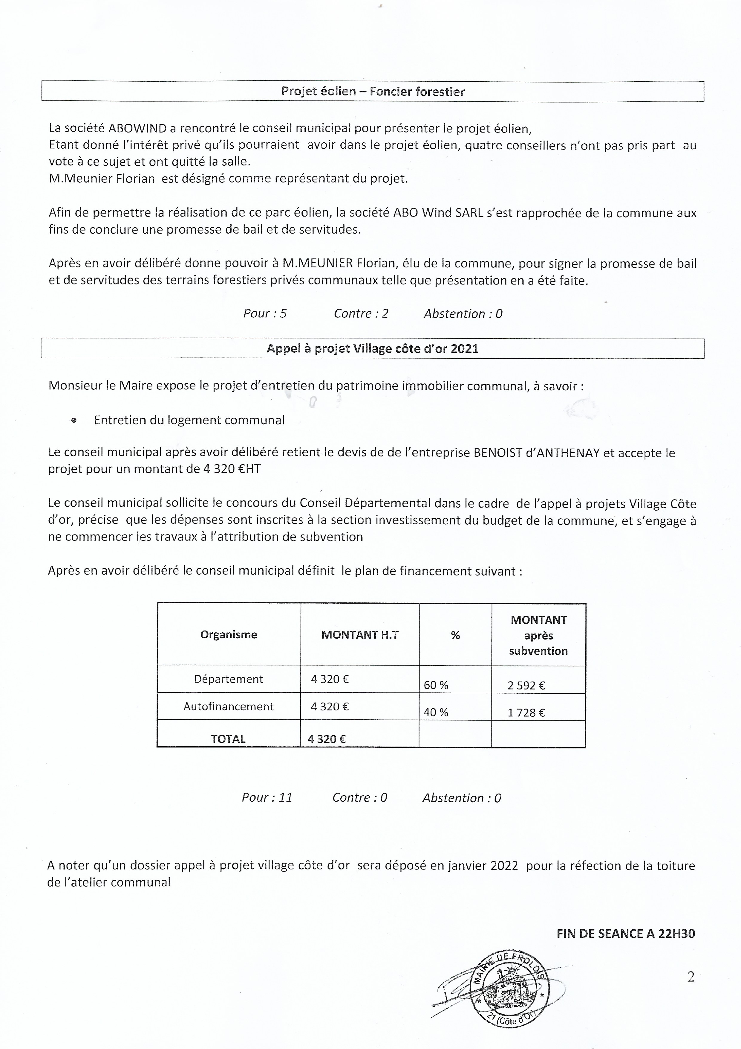 compte rendu du conseil municipal 28/10/2021